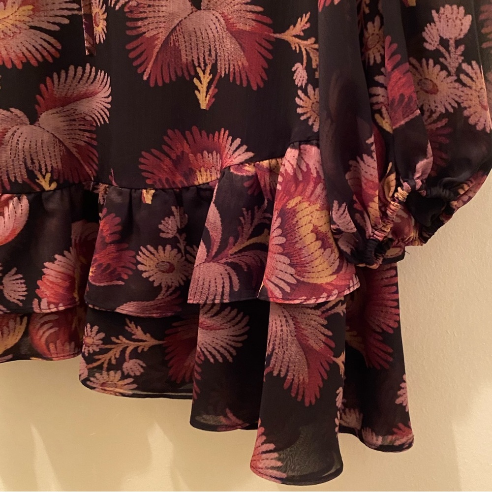 Ted Baker London Piara Ruffle Asymmetric Minidress - Picture 4 of 11